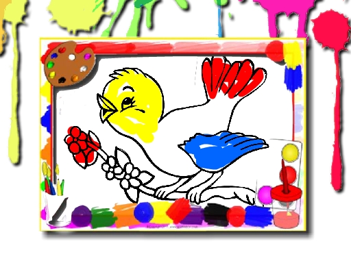 Jeu Livre de Coloriage d'Oiseaux Enchantés