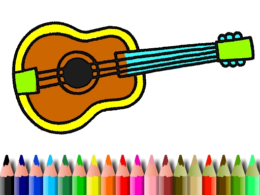 Jeu Livre de Coloriage d'Instruments de Musique BTS